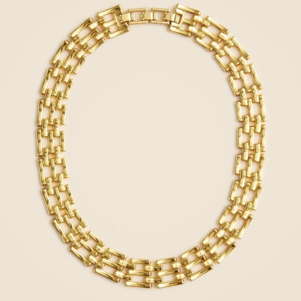 ⚡️NWT  J. Crew Gold Watchband Chain Necklace - sold out in stores!